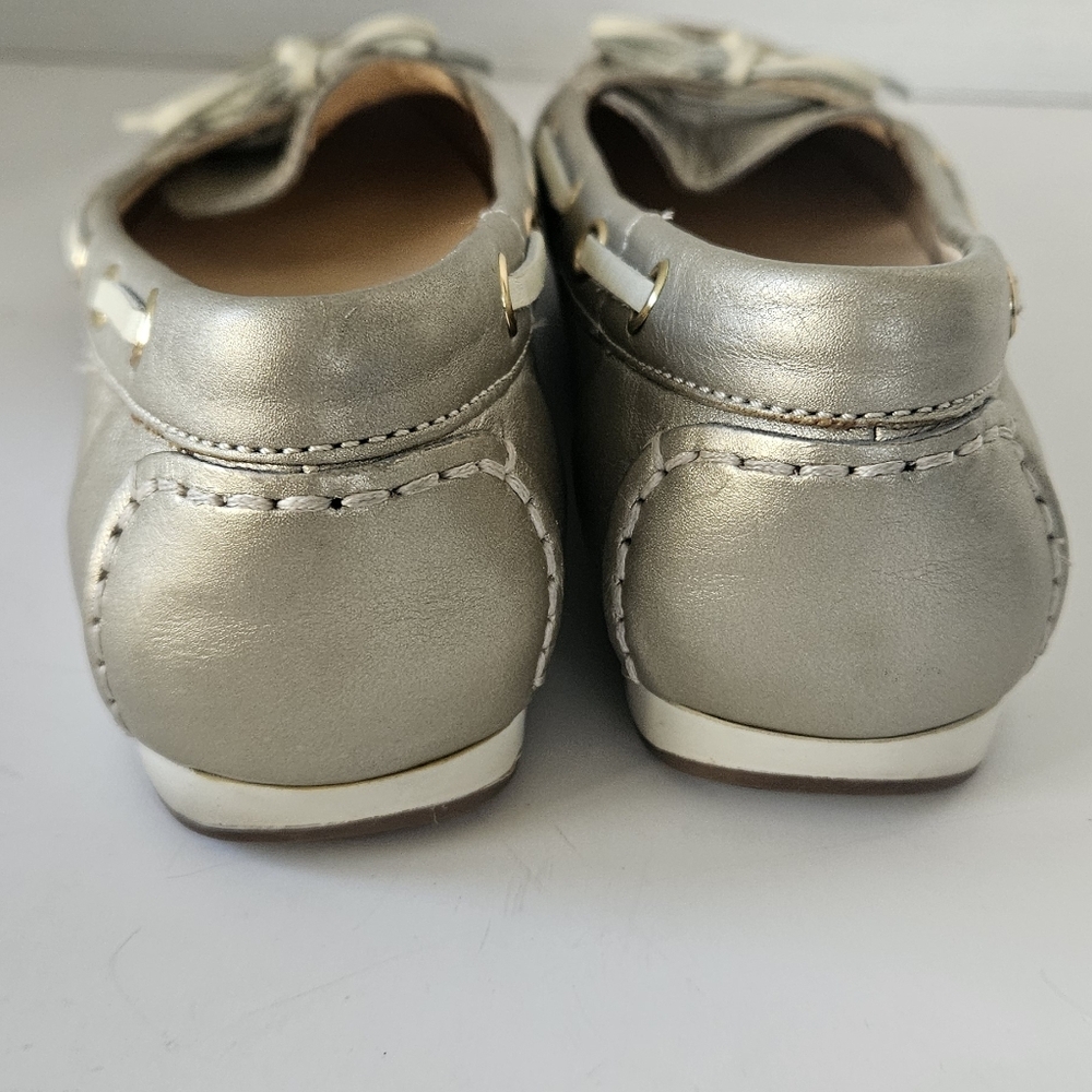 Cole Haan Tali‎ Gold Boat Shoe Driving Moccasin - Picture 4 of 7